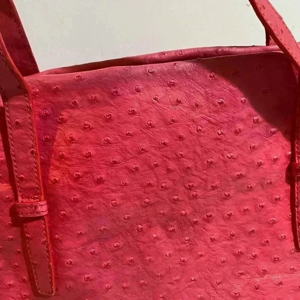 Marc by Marc Jacobs coral embossed leather satchel handbag